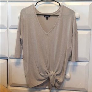 Express tie knot front shirt